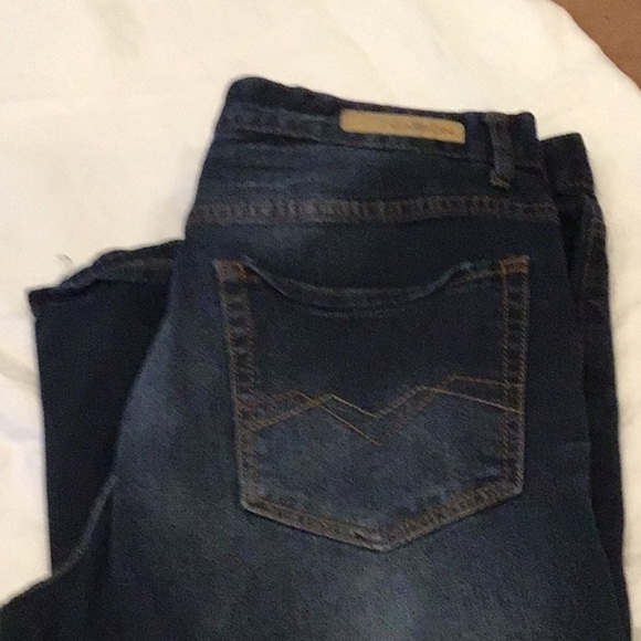 Carbon Relaxed Straight Flex Dar Blue Denim Jeans Size 36/32 - Picture 5 of 5